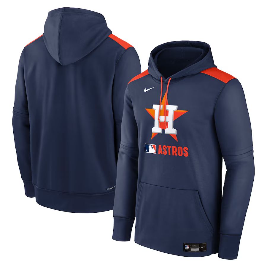 Men 2025 MLB Houston Astros Drak blue Nike hoodie style 2->houston astros->MLB Jersey